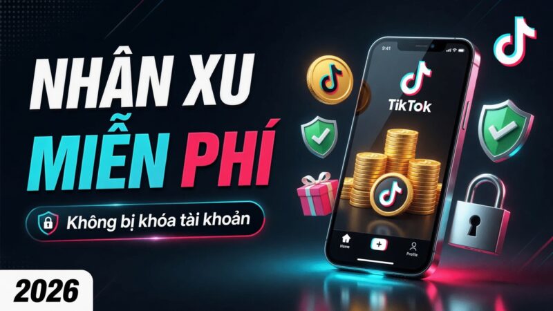 Cách nhận xu TikTok miễn phí hợp pháp 2026 (Không bị khóa tài khoản)